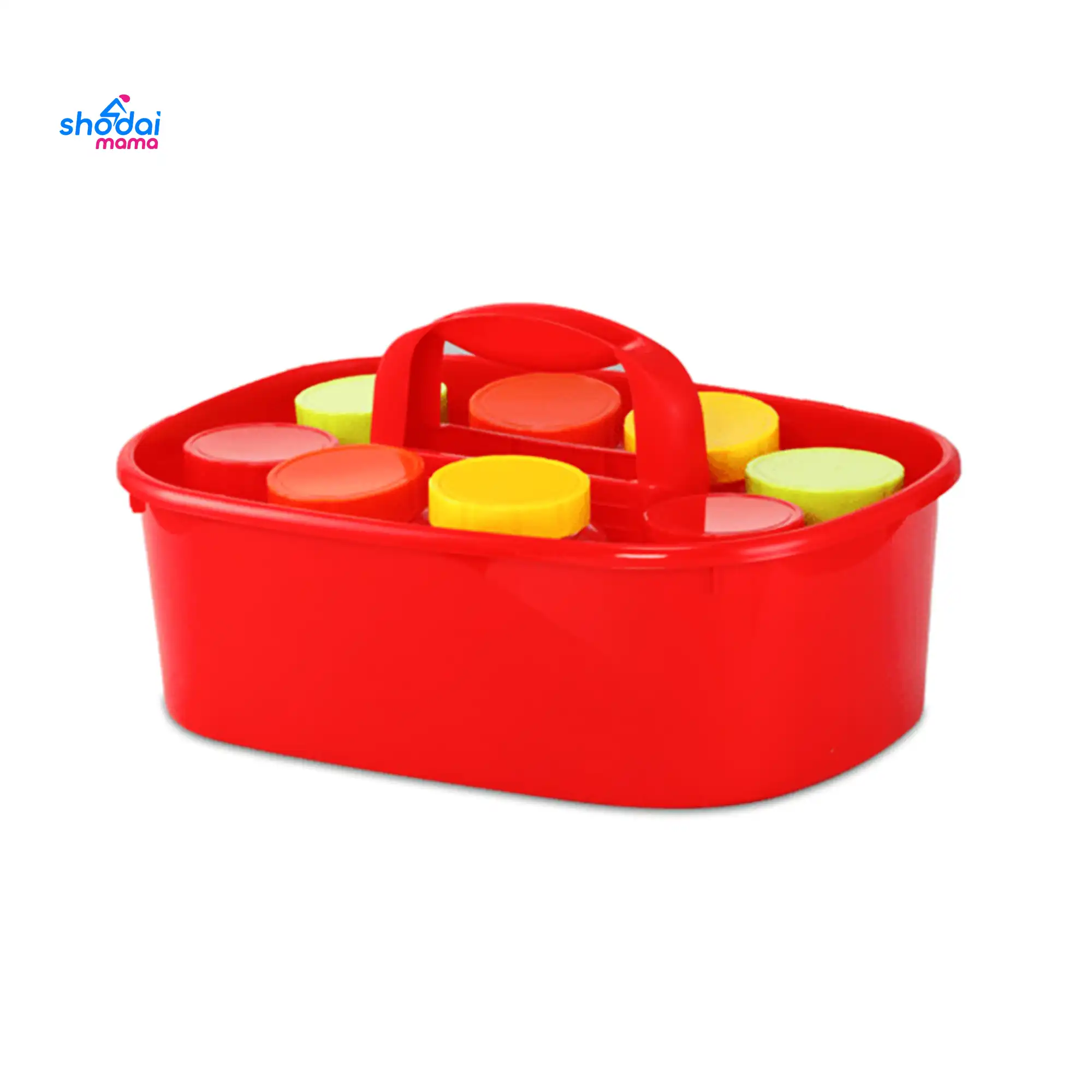 RFL Moving Basket with 8P Noha Jar - Red
